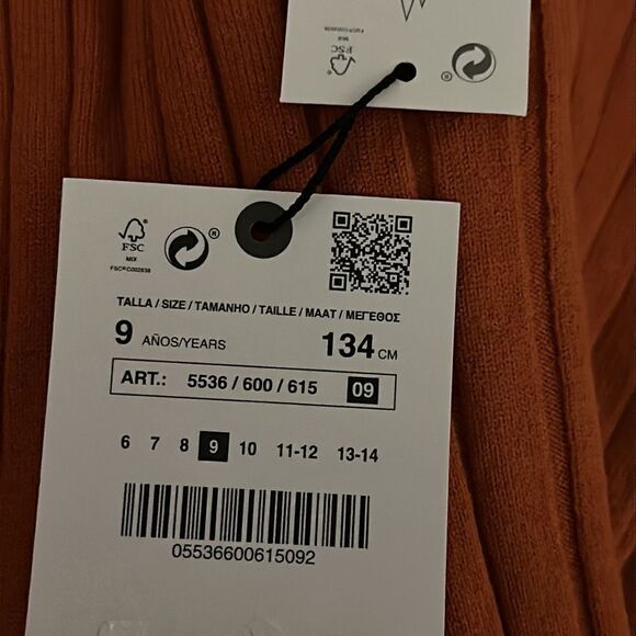 ZARA Kids | Orange | RIBBED KNIT SWEATER - Picture 4 of 6